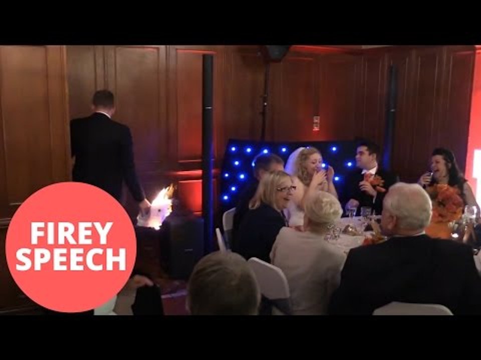 Best Man's Speech Explodes Into Flames At Wedding Reception