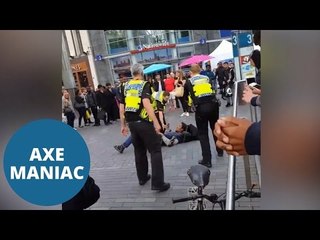 Thug armed with an axe was TASERED by police