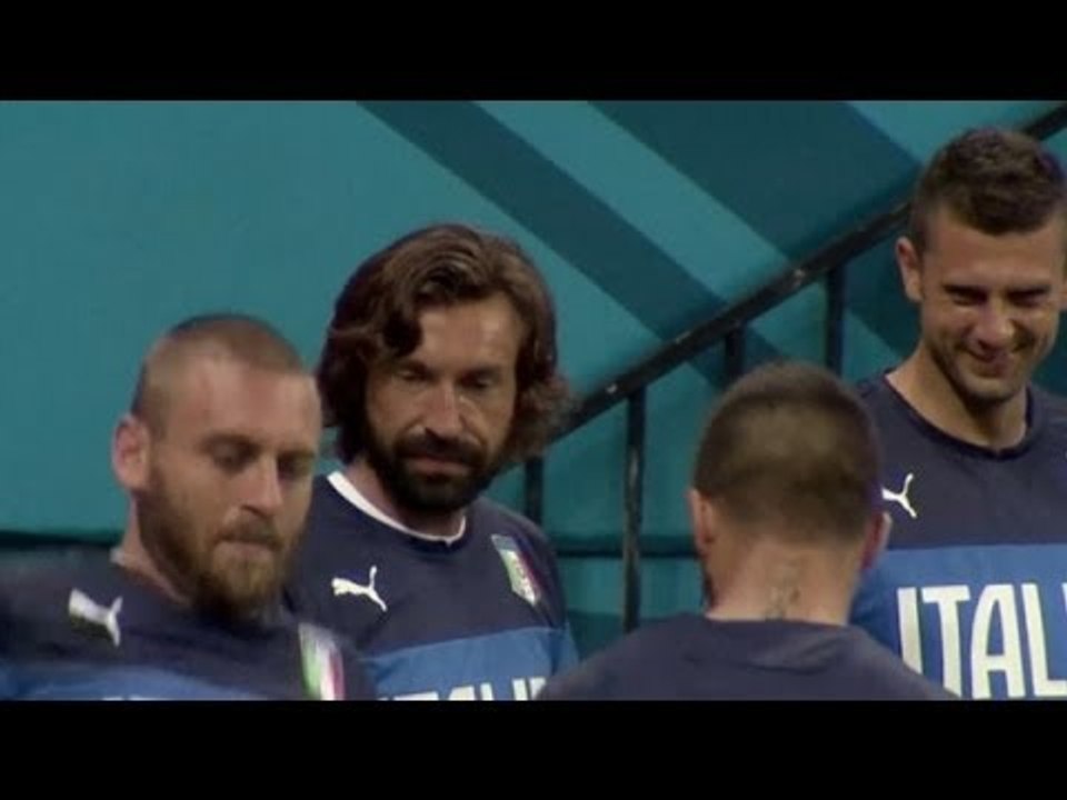 World Cup 2014 - Italy Training - Andrea Pirlo Leads Nutmegging Of Aquilani