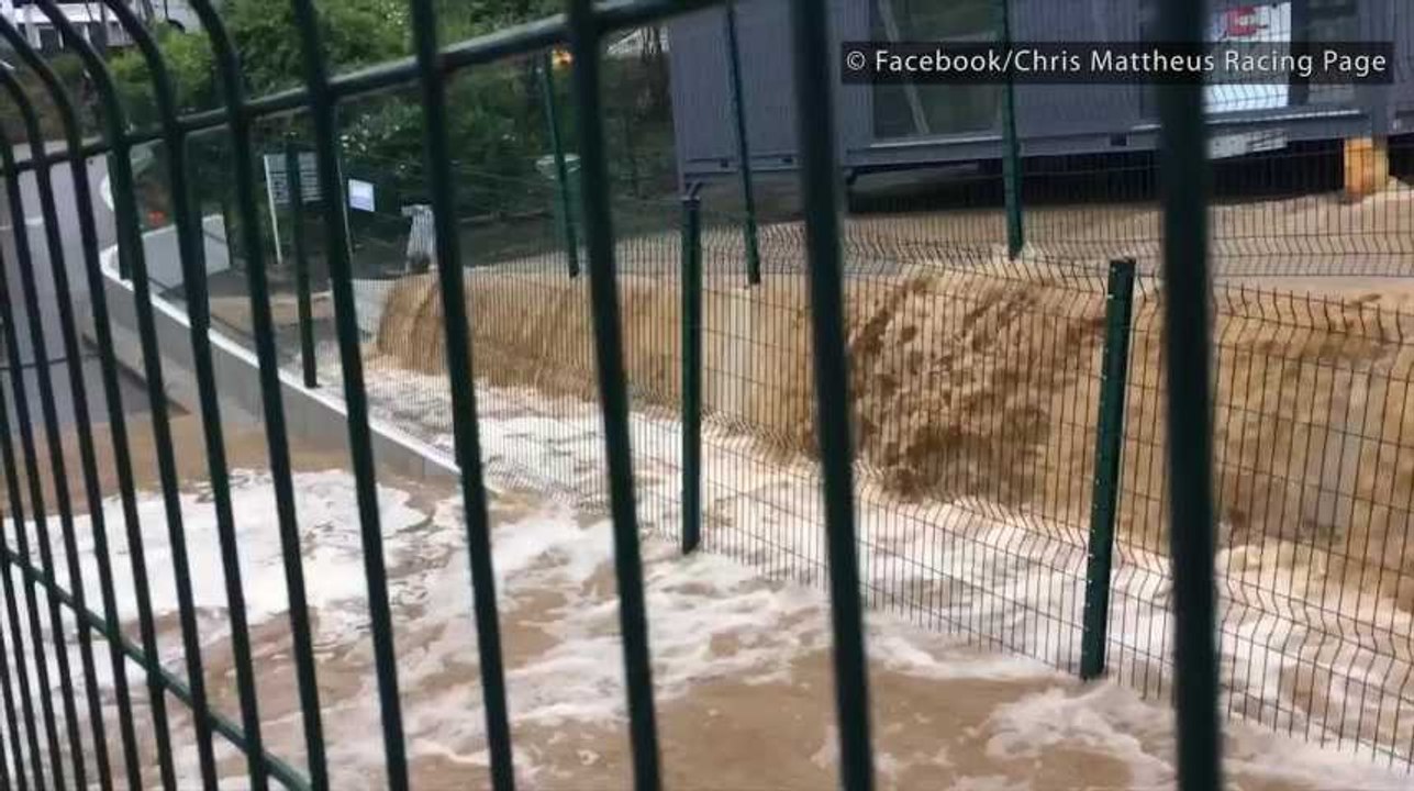 Spa-Francorchamps : les paddocks sous eau !