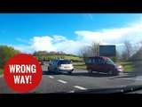 Elderly motorist caught driving the wrong way round a roundabout