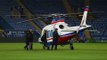 Leicester Owner Leaves King Power Stadium From The PITCH In His Helicopter !