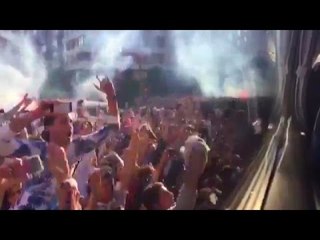 How The Real Madrid Team Bus Was Welcomed .. FROM INSIDE THE BUS