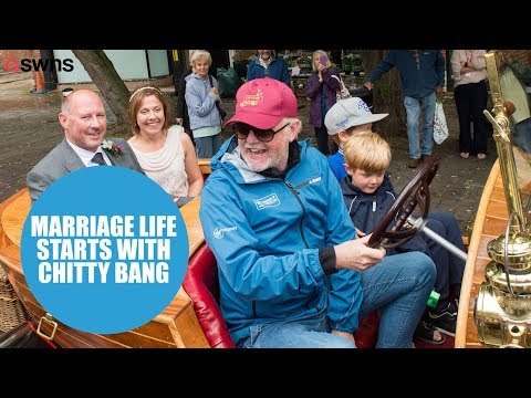 Chris Evans picked newlyweds up in the real Chitty Chitty Bang Bang