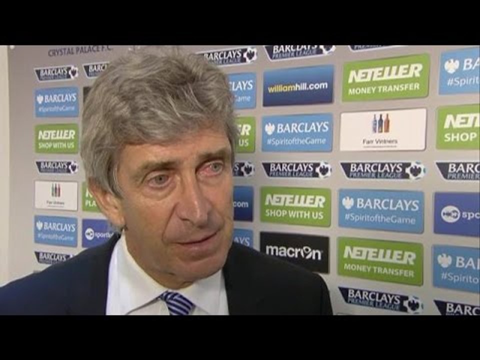 Crystal Palace 2-1 Man City - Manuel Pellegrini Post Match Interview - Referee Made Mistakes