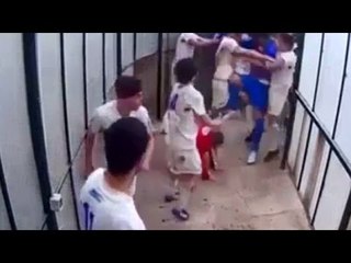 Sicilian Derby Carnage As Vittoria & Paterno Players Fight Like Crazy In The Tunnel!