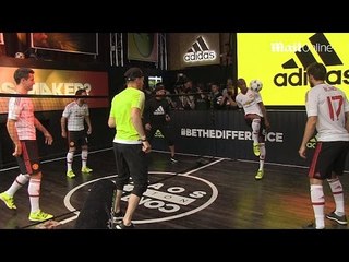 Blind, Mata, Young, Herrera & F2 Freestylers Play Football Tennis At Man Utd Away Kit Launch