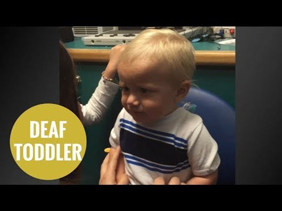 Toddler who was born deaf hears mum say "I love you" for first time