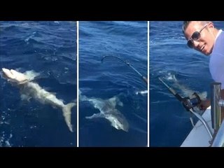 Robin van Persie Catches A SHARK While Fishing On Holiday