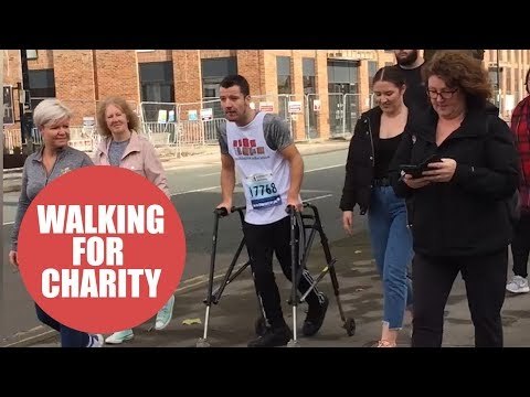 Football coach told as child he will never walk completes two marathons