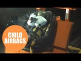 Child car seat with airbags