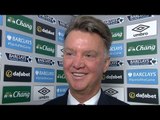 Everton 0-3 Manchester United - Louis van Gaal Post Match Interview - 'Happy Coach'