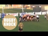 Hilarious video of rugby team demolishing posts with monster scrum