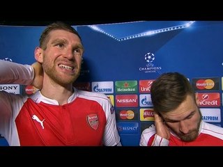 Arsenal 0-2 Barcelona - Aaron Ramsey & Per Mertesacker Post Match Interview