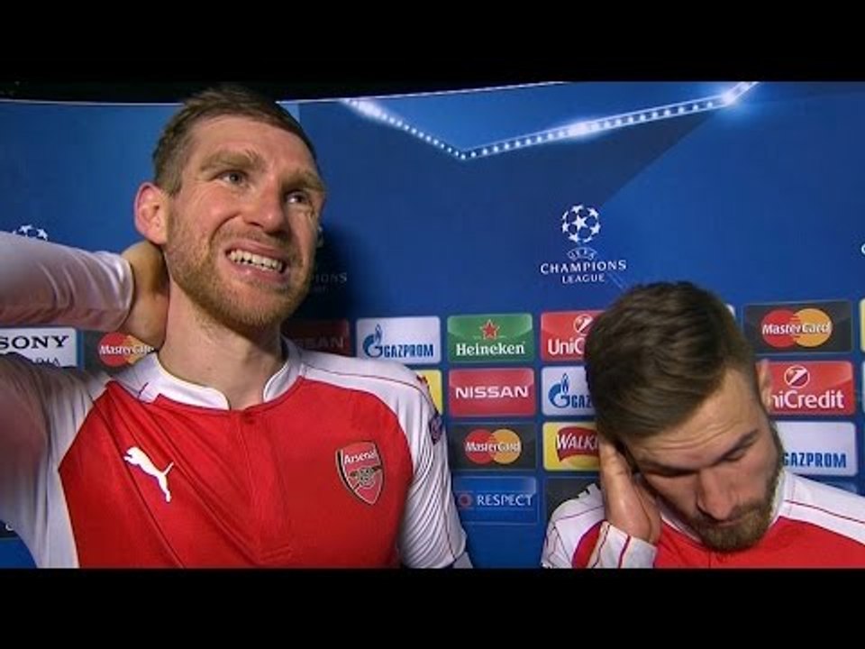 Arsenal 0-2 Barcelona - Aaron Ramsey & Per Mertesacker Post Match Interview