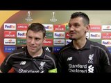 Manchester United 1-1 Liverpool (Agg 1-3) - James Milner & Dejan Lovren Post Match Interview
