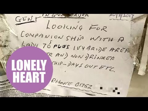 Lonely pensioner places advert in village post office seeking company and gets no answer