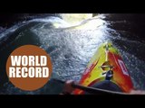 Extreme kayaker sets new British record after descending 128ft waterfall