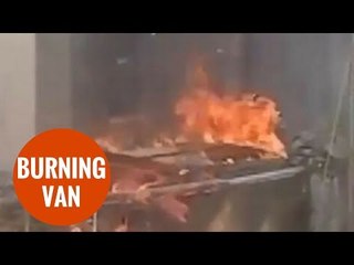 Man sets fire to a van in a terrifying attack on his ex