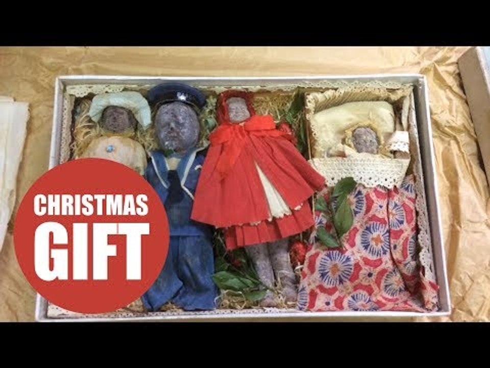 Chocolate figurines given to a little girl as Christmas gift over a century ago