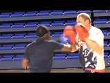 Boxer Nicola Adams Sparring Ahead Of The Olympics