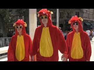 Wales Fans Take To The Streets Of Lyon Ahead Of Their Semi-Final Against Portugal At Euro 2016