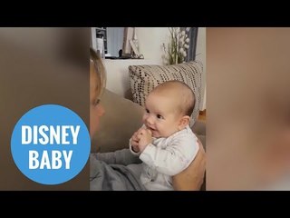 Baby's adorable reaction to mum singing Disney songs