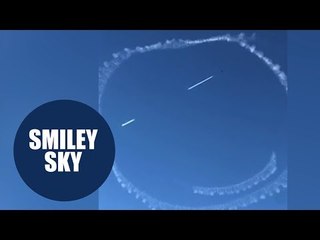 Pilot on cloud nine when he drew giant smiley face in the sky