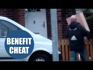 A man claiming more than £12,500 in disability benefits has been caught on camera