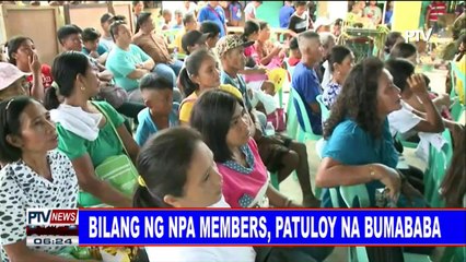 Bilang ng NPA members, patuloy na bumababa