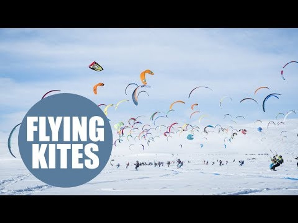 Hundreds battle it out in 105km snowkiting race in Norway