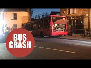 Three hospitalised after bus crashes into side of house on village high street