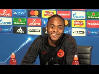 Raheem Sterling Full Pre-Match Press Conference - Manchester City v Borussia Monchengladbach