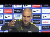 Pep Guardiola Pre-Match Press Conference - Tottenham v Manchester City - Embargo Extras