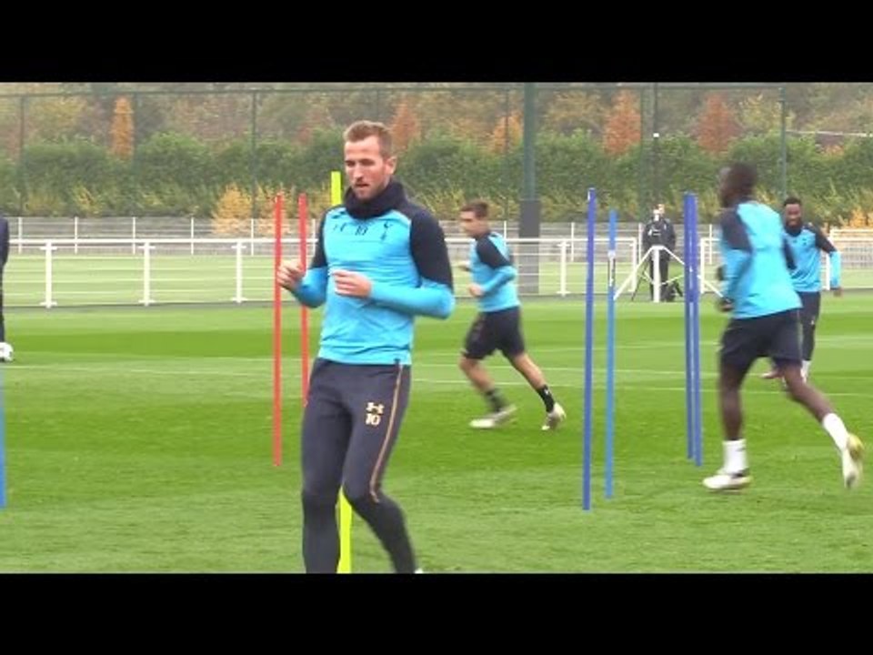 Tottenham Squad Train Ahead Of Their Champions League Bayer Leverkusen Game At Home