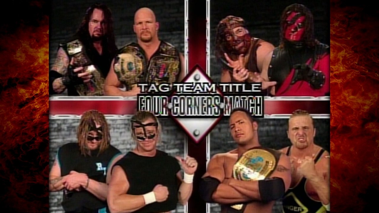 The Undertaker & Steve Austin vs Kane & Mankind vs The Nation vs New Age Outlaws 8/10/98 (1/2)