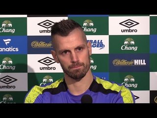 Press Conference With Morgan Schneiderlin After He Joins Everton