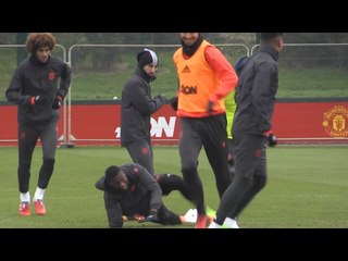 Manchester United Squad Train Ahead Of Their Europa League Match Against St Etienne