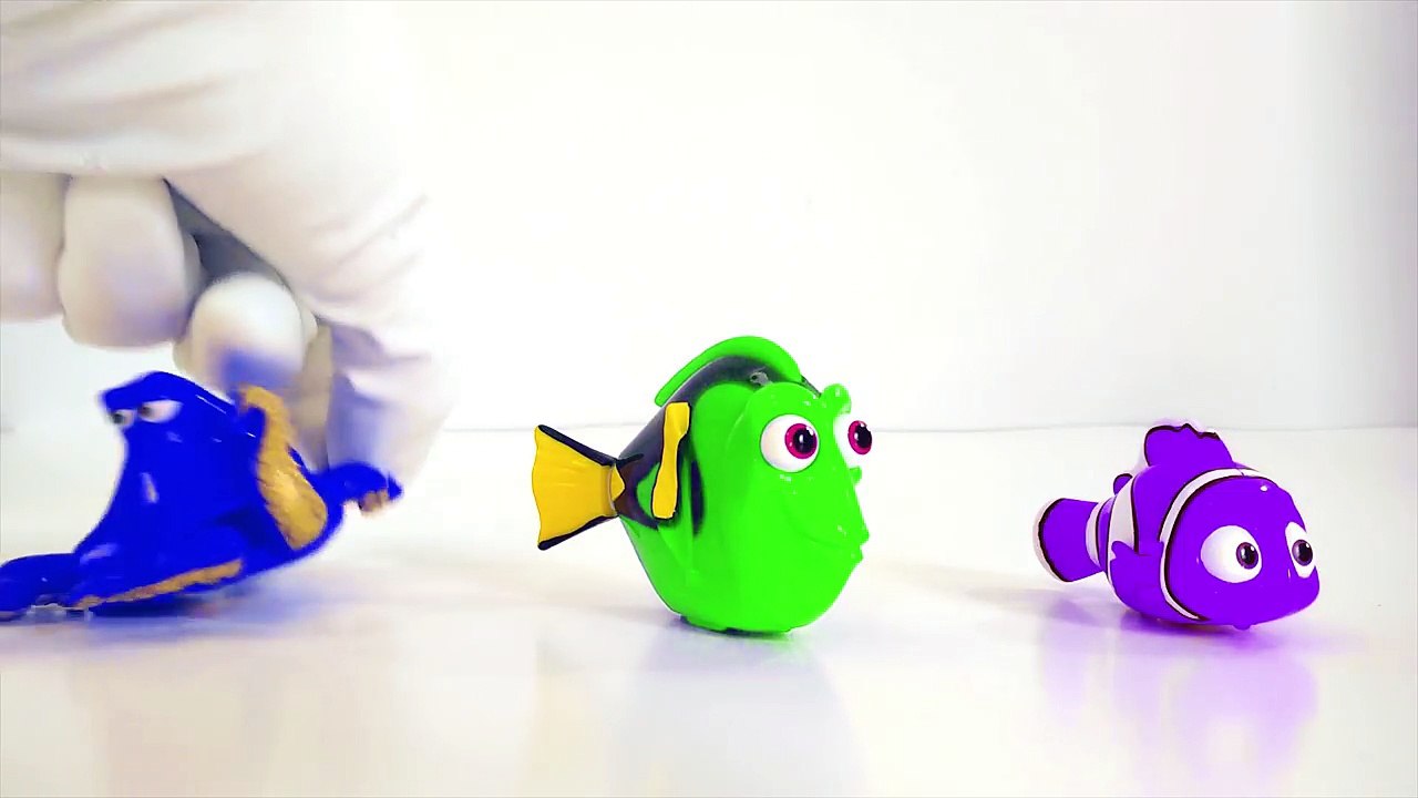 Best Learning Colors Video for Children - Disney Finding Dory Toy Color Mixup Finger Family Game