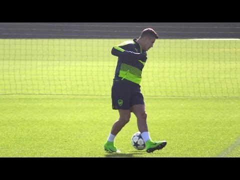 Sanchez Trains With Arsenal Ahead Of Bayern Munich Champions League Clash