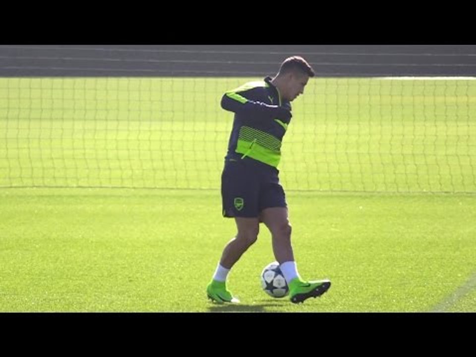 Sanchez Trains With Arsenal Ahead Of Bayern Munich Champions League Clash