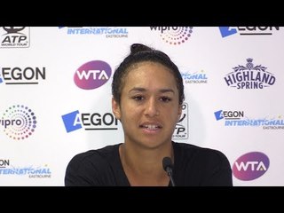 Heather Watson Press Conference After Her Semi-Final Defeat Against Caroline Wozniacki At Eastbourne