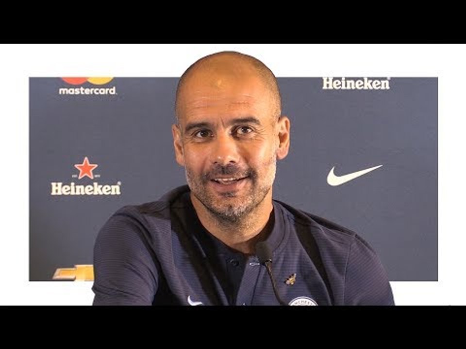 Pep Guardiola Pre-Match Press Conference - Manchester United v Manchester City - Man Utd Tour 2017