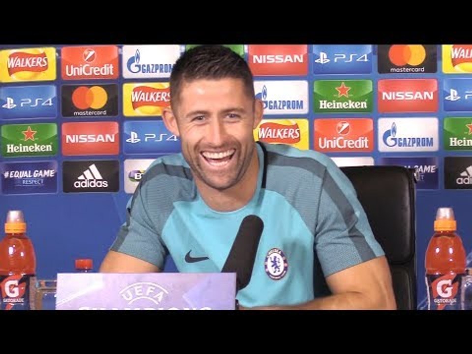 Gary Cahill Full Pre-Match Press Conference - Chelsea v Qarabag - Champions League