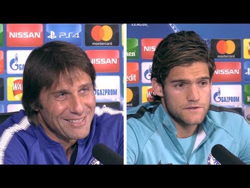 Antonio Conte & Marcos Alonso Full Pre-Match Press Conference - Chelsea v Roma - Champions League