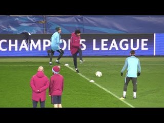 Manchester City Players Train For Shakhtar Donetsk Match