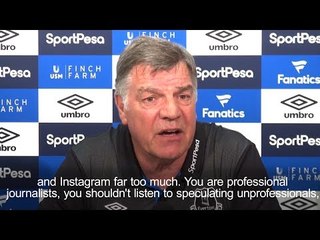 Sam Allardyce Hits Out At The Media's Use Of Social Media
