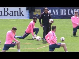 Atletico Madrid Train Ahead Of Europa League Semi-Final Against Arsenal