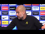 Pep Guardiola Pre-Match Press Conference - West Ham v Manchester City - Embargo Extras