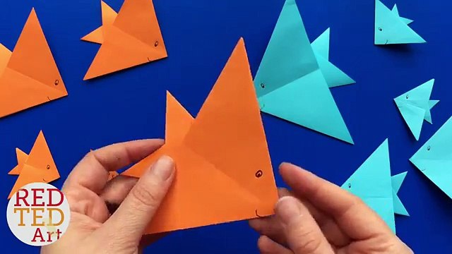 An Easy Origami Fish Paper Multicolor Origami Fish, 1, Size: 20x20 At